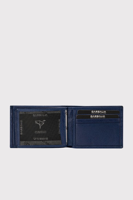 Zoozie Bags Cartera Azul Marino Hombre 100% Piel Genuina Elegante y Duradera para Uso Diario o Formal